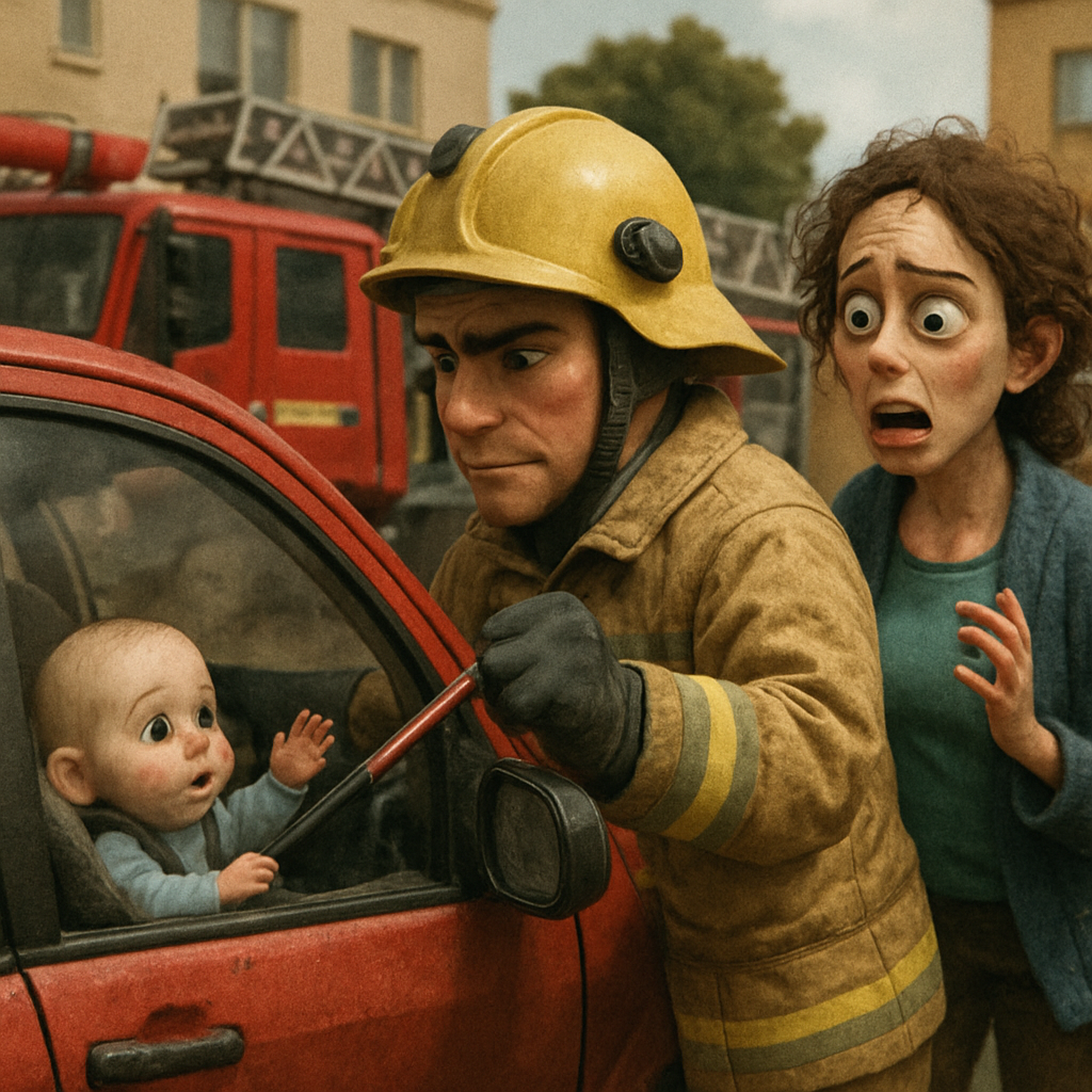 В Пафосе пожарная служба освободила трехмесячного ребенка, запертого в припаркованном автомобиле