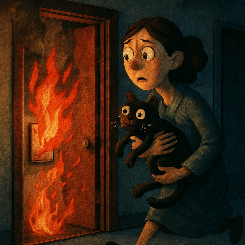 Ночью в одной из квартир в Никосии начался пожар: загорелся электровыключатель