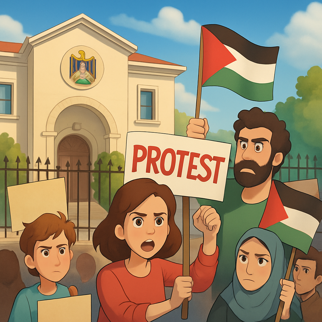 Во вторник с 9:00 до 17:00 у палестинского посольства в Никосии пройдет акция протеста