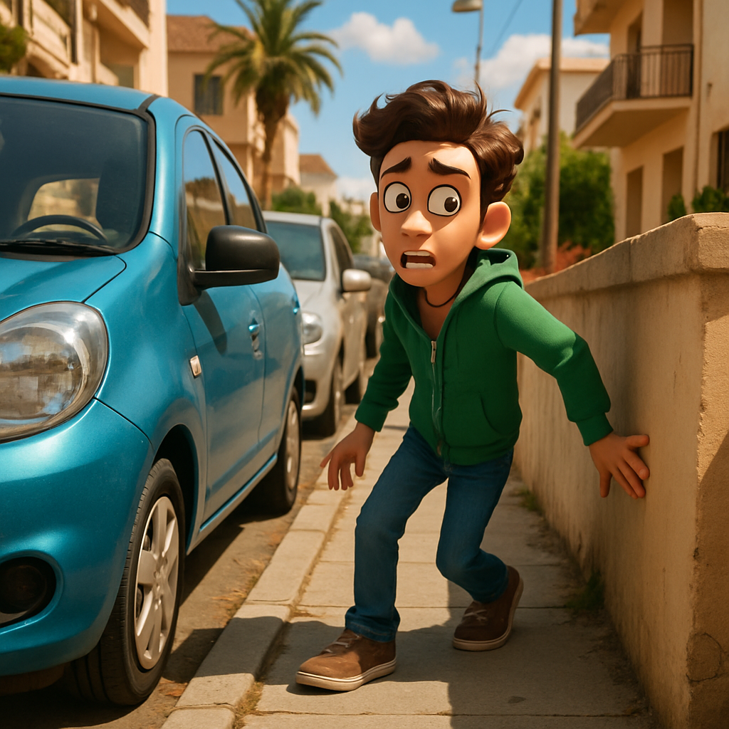 Нехватка тротуаров наблюдается во всех провинциях Кипра, а там, где они есть припаркованы машины или они настолько узкие, что по ним не может пройти даже один человек