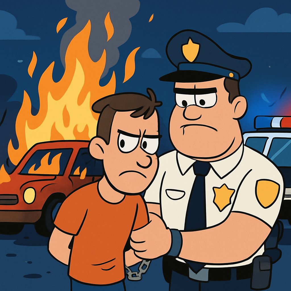 Полиция арестовала 24-летнего мужчину за поджог автомобиля 1 октября в Лимассоле