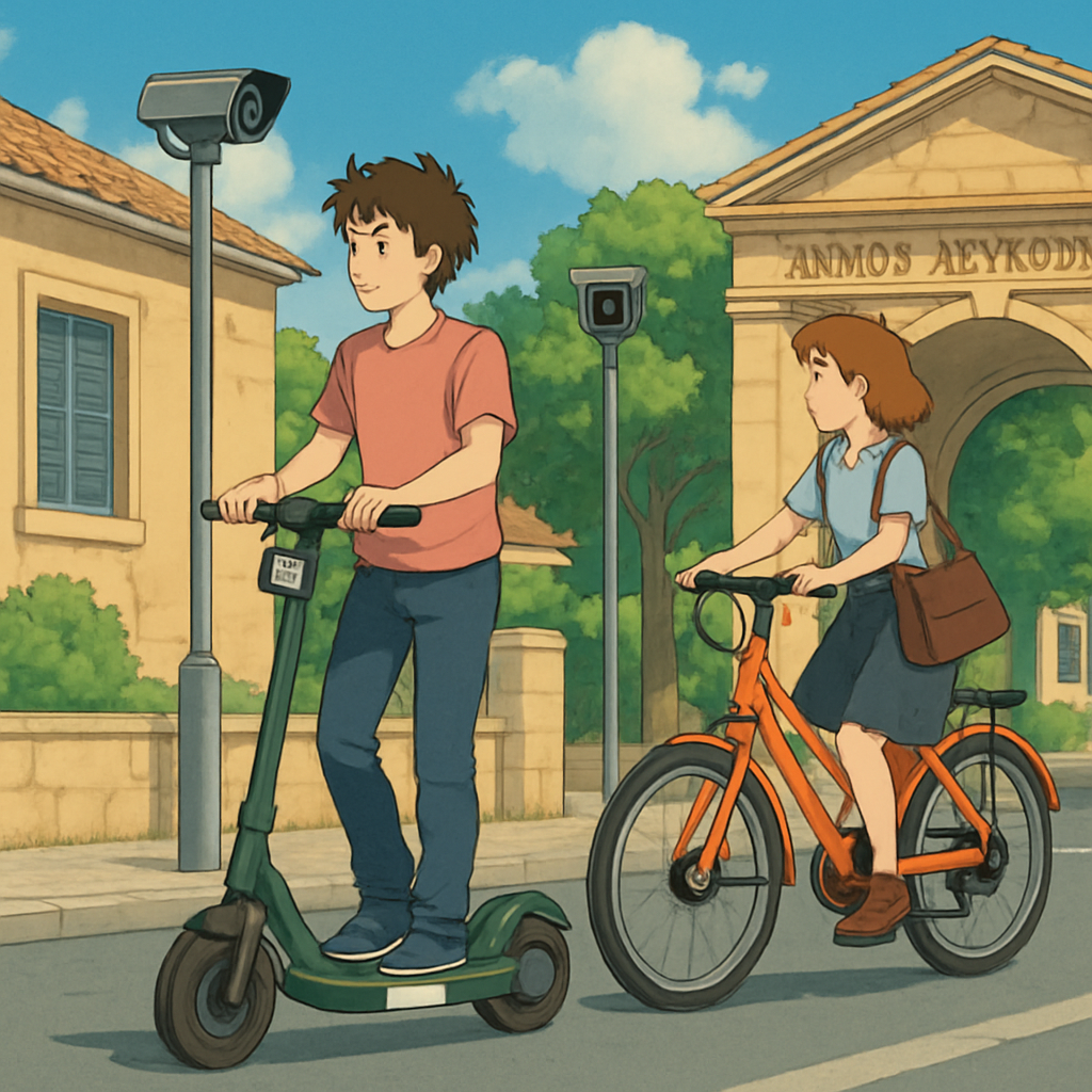 The Nicosia Municipality proposes tightening rules for electric scooters and e-bikes: implementing speed control, considering the use of cameras, and identification for these vehicles to enhance safety and reduce the number of violations