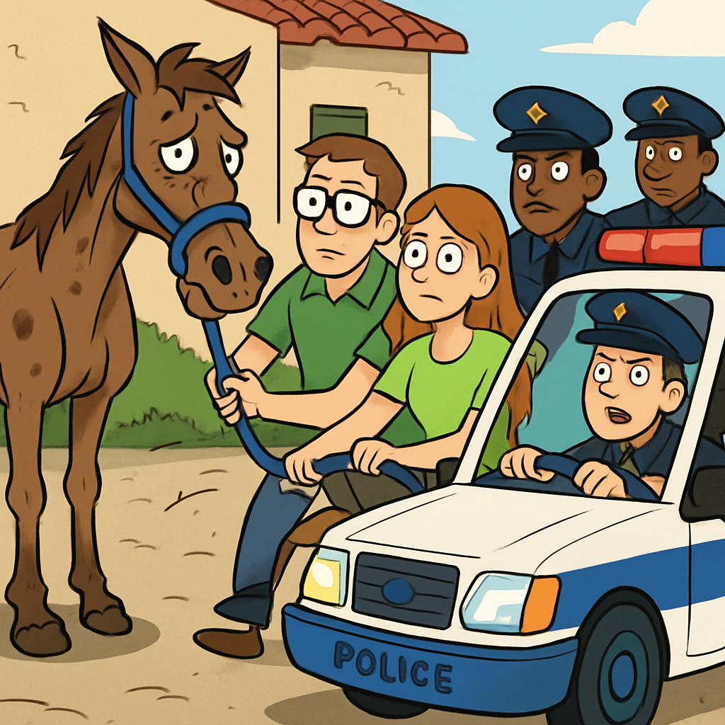 In one of the communities of Cyprus, a horse was found in terrible condition