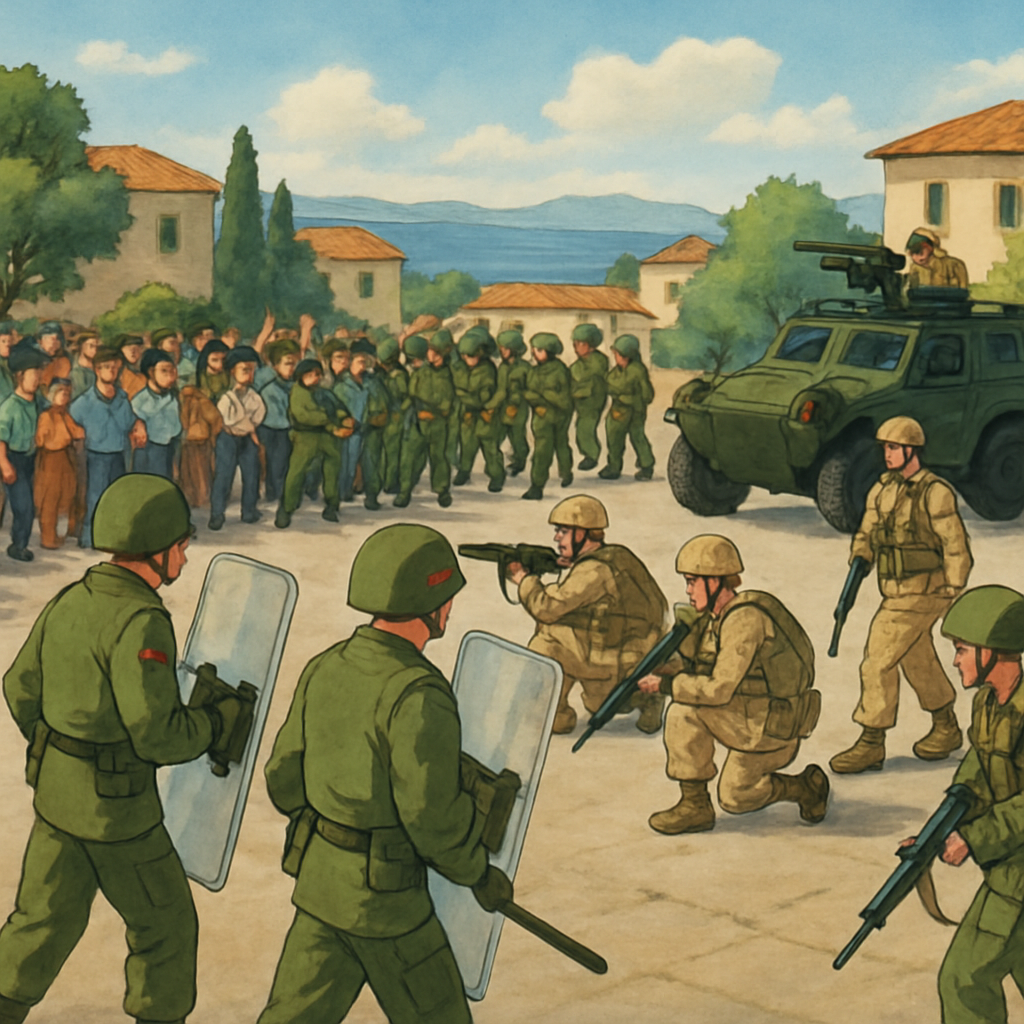 Se llevaron a cabo ejercicios conjuntos de la guardia nacional y el cuerpo de marines de EE