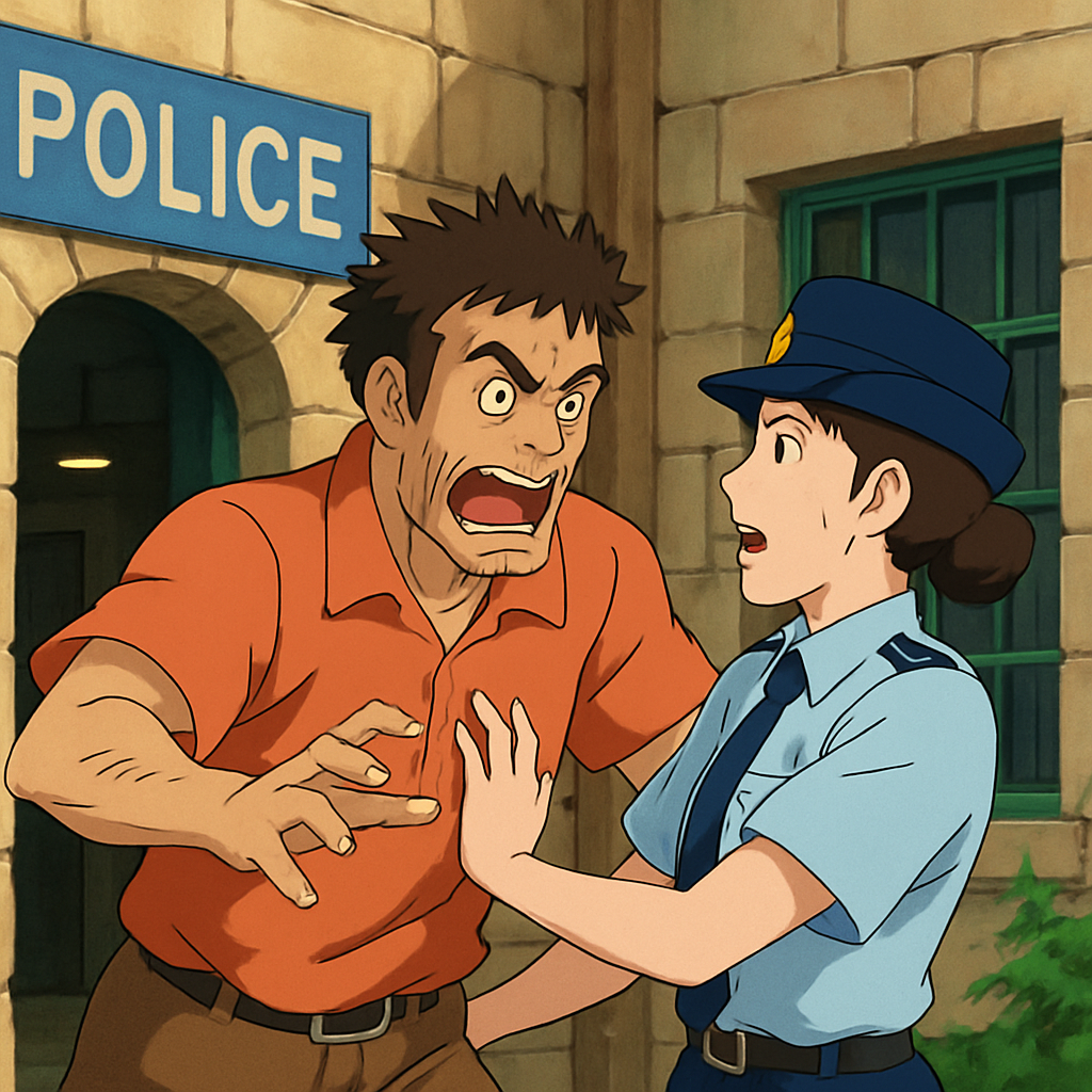 В Лимассоле арестовали мужчину, который ворвался на территорию полицейского участка и напал на женщину-полицейского