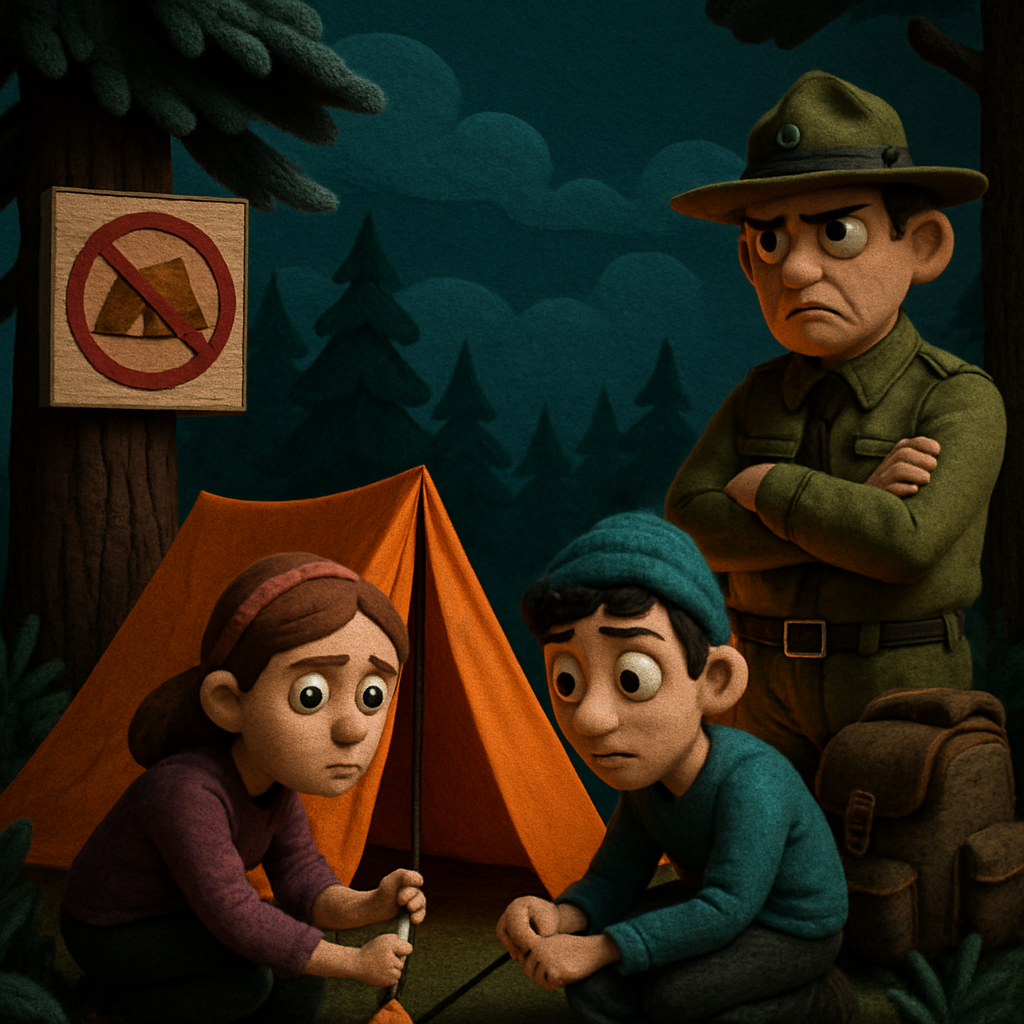 Разбивка палаток в гос