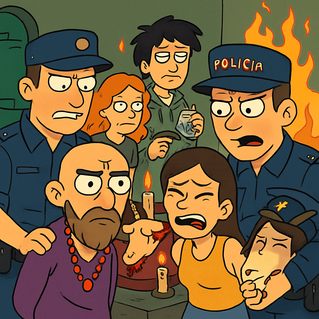 Spanish police arrested five people running a group that charged hefty sums for rituals involving animal sacrifice and illicit drugs