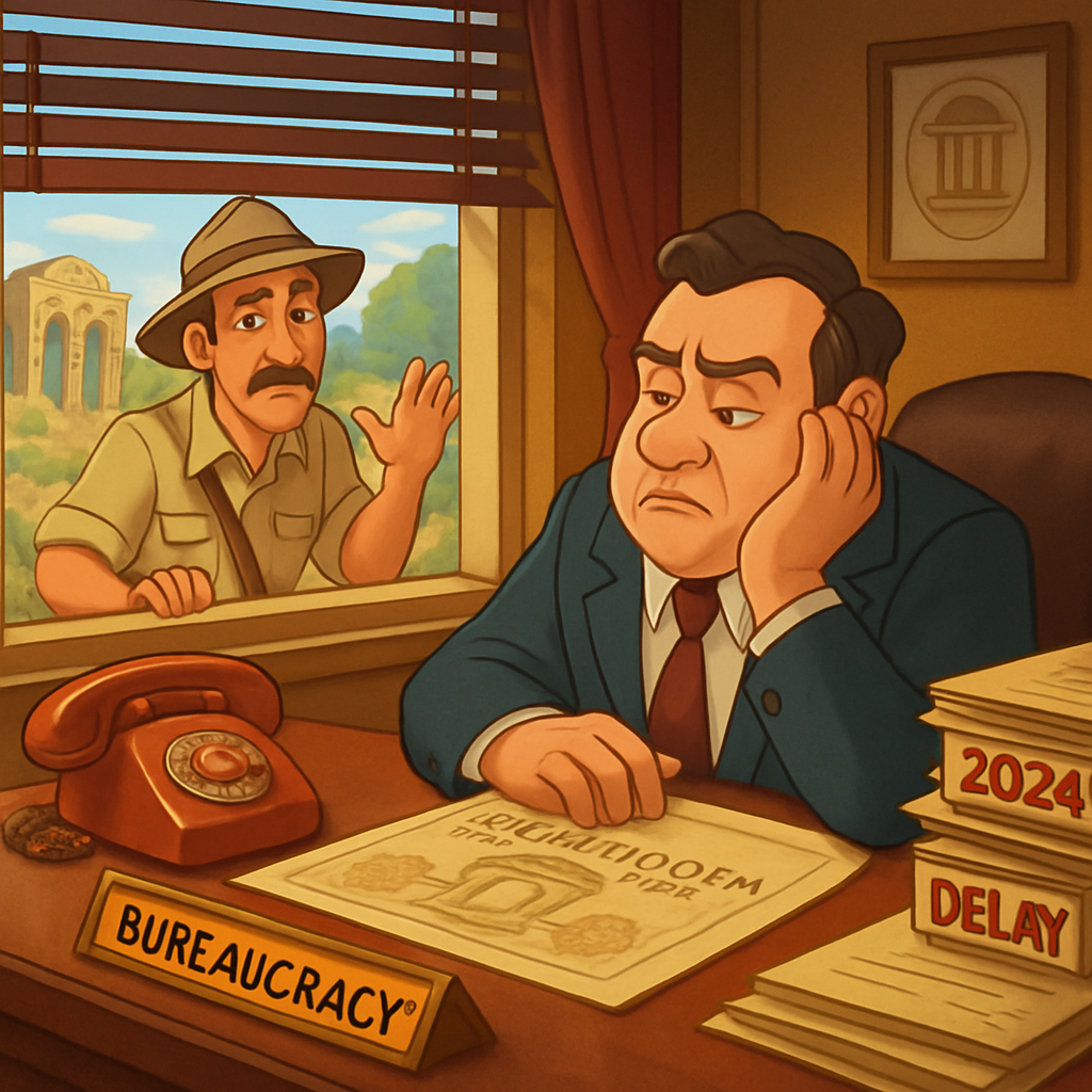 The project for an archaeological park in Larnaca, costing 4 million euros, is stuck in bureaucracy, and officials cannot name the start date for the work, which was planned for 2024