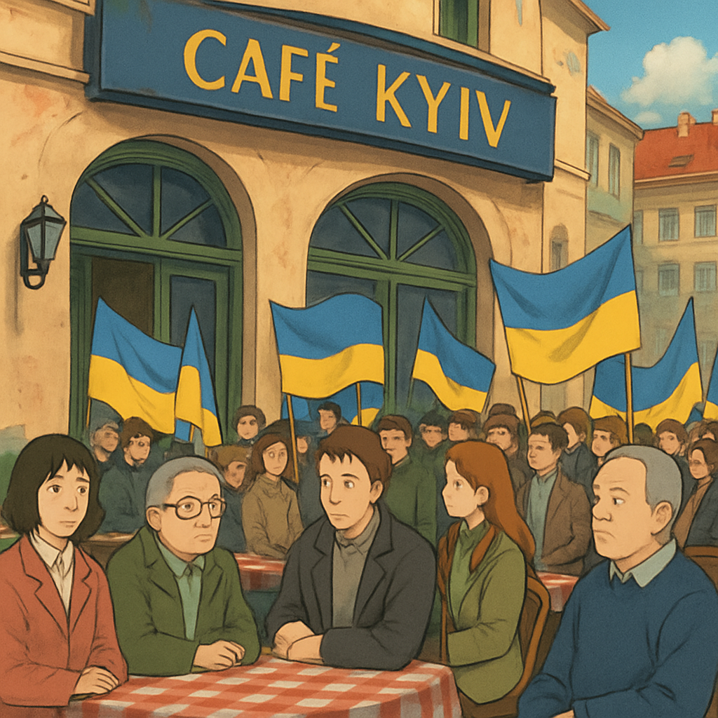 As Russia's full-scale invasion of Ukraine enters its fifth year, supporters of Kyiv gathered at Café Kyiv in Berlin to keep attention on the war