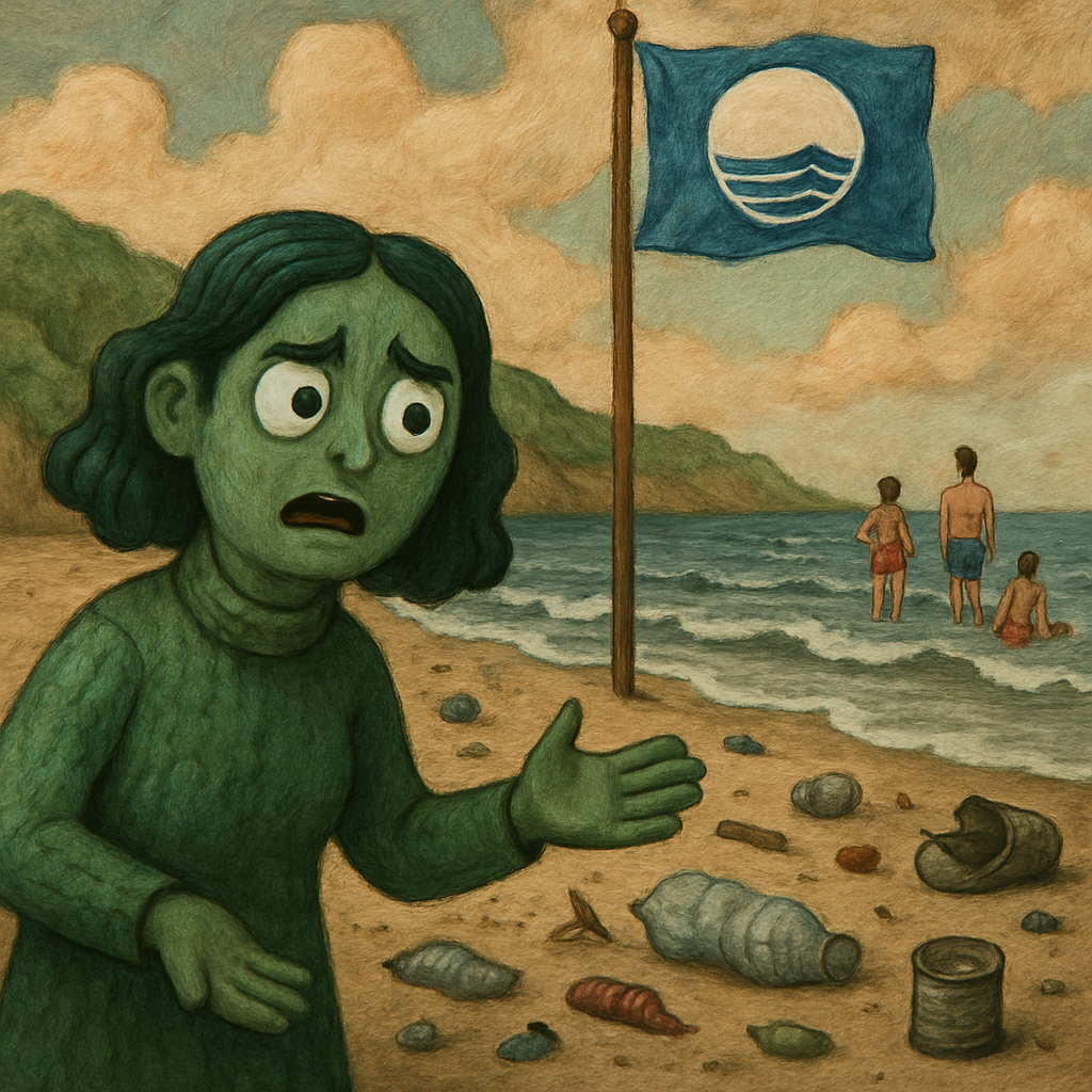 Кипрские «зеленые» утверждают, что Голубые флаги развеваются на сильно загрязненных пляжах и вводят в заблуждение