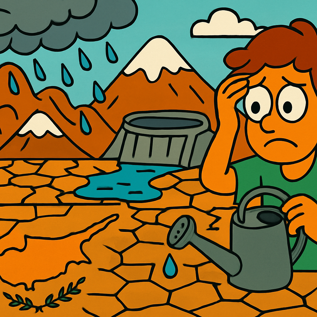 Neither rain nor snow in the mountains could change the picture of drought in Cyprus