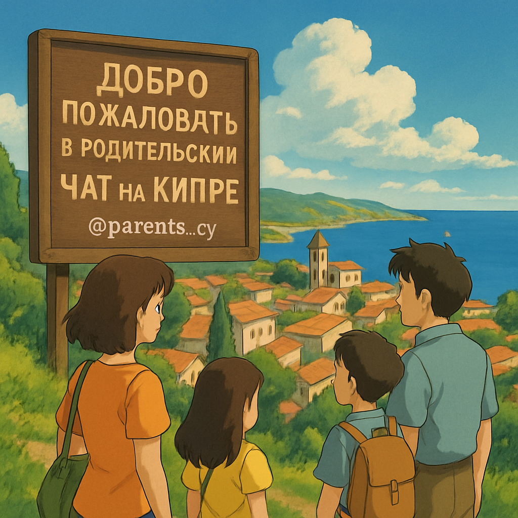 Добро пожаловать в родительский чат на Кипре @parents_cy
Не знаете, в какую школу отдать ребёнка, как адаптироваться на острове и где провести выходные