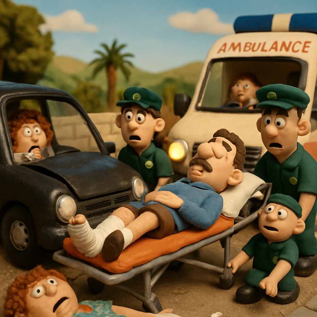 In Paphos, a car hit two Russian tourists