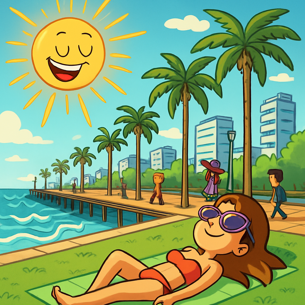 Hoy el clima en Chipre es hermoso, y finalmente, es hora de tomar el sol☀️ Limassol