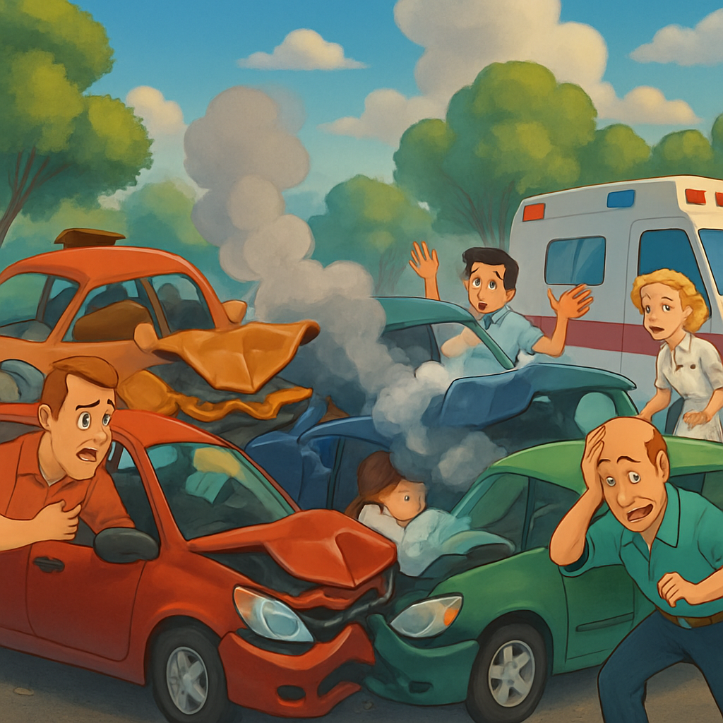 В Ларнаке произошло ДТП с участием 5 автомобилей, в результате которого три водителя госпитализированы