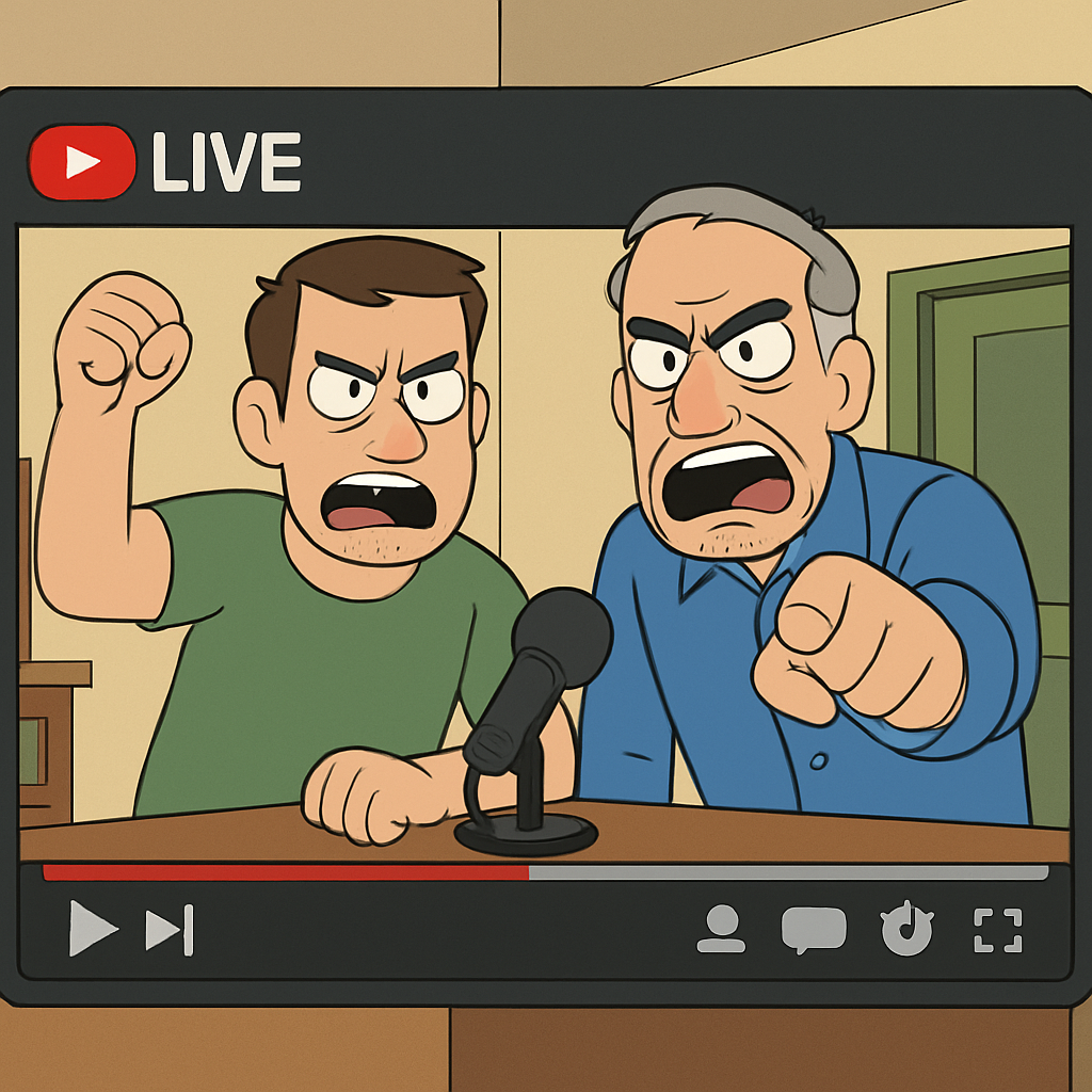 Aged 35 and 53, the men had broadcast content likely to incite hatred live on a YouTube channel, according to police sources