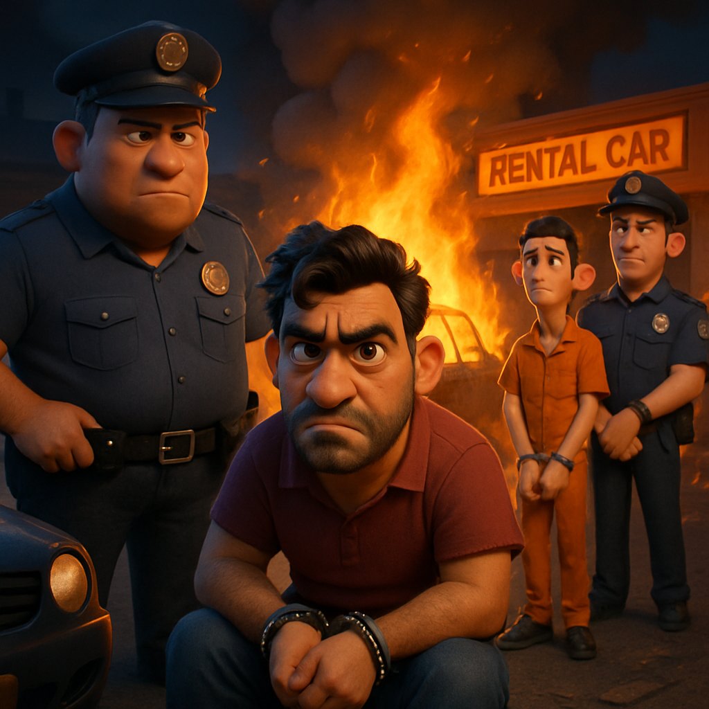 Преступная сеть, которая, по некоторым данным, была организована из центральной тюрьмы Кипра, причастна к поджогу в прокатной компании в Пиле (Ларнака)