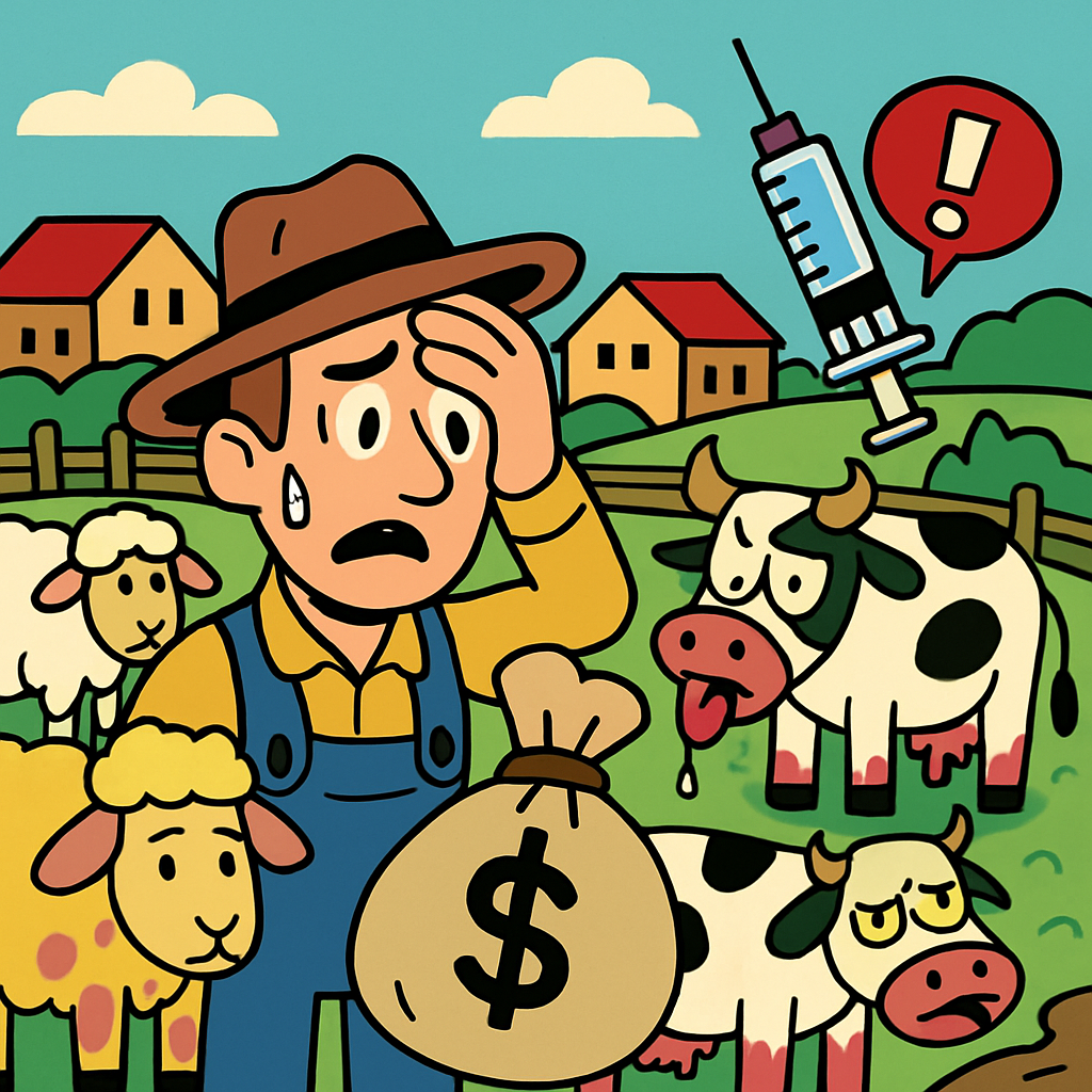 Due to foot-and-mouth disease, farmers in Cyprus fear bankruptcy as farms are located close to each other and the virus spreads quickly