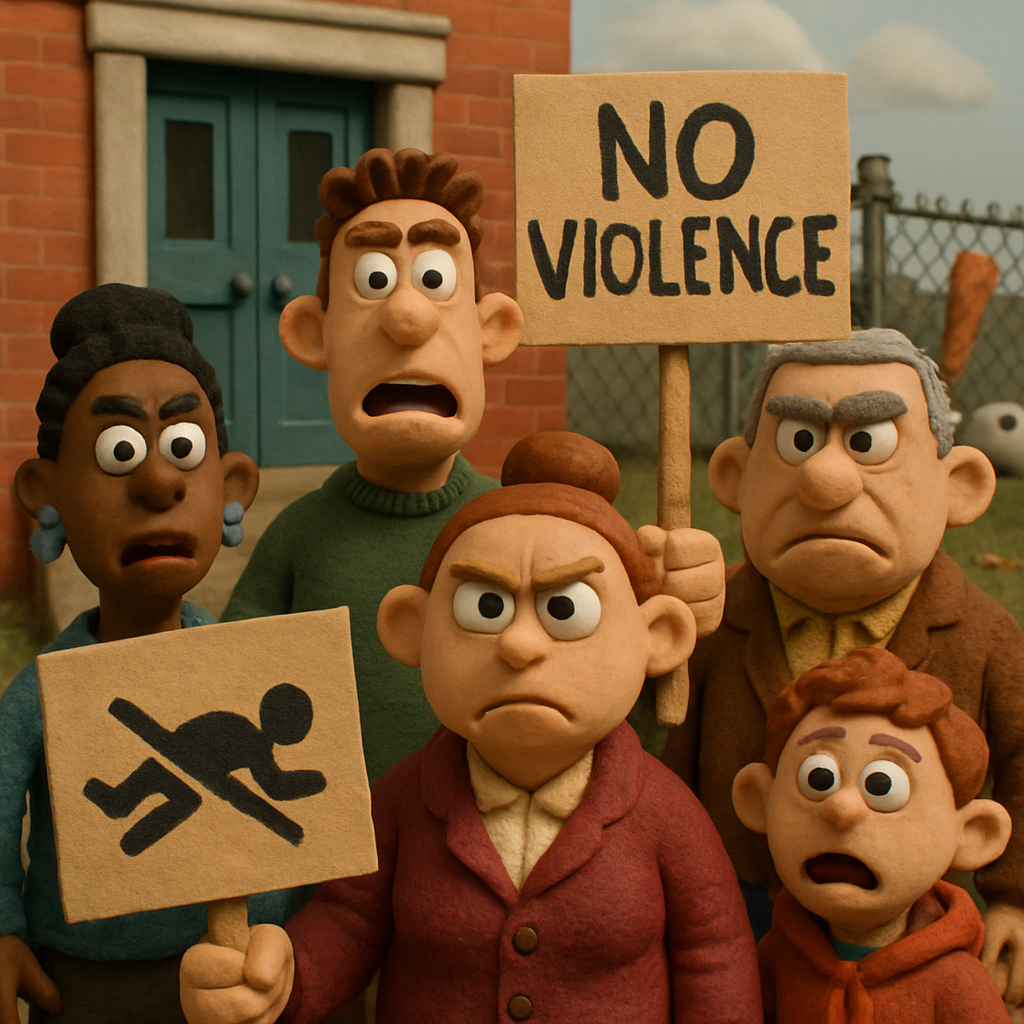 Сегодня жители Агланджи (Никосия) провели акцию протеста в связи со случаями насилия, которые произошли во время школьного мероприятия и привели к серьезным травмам