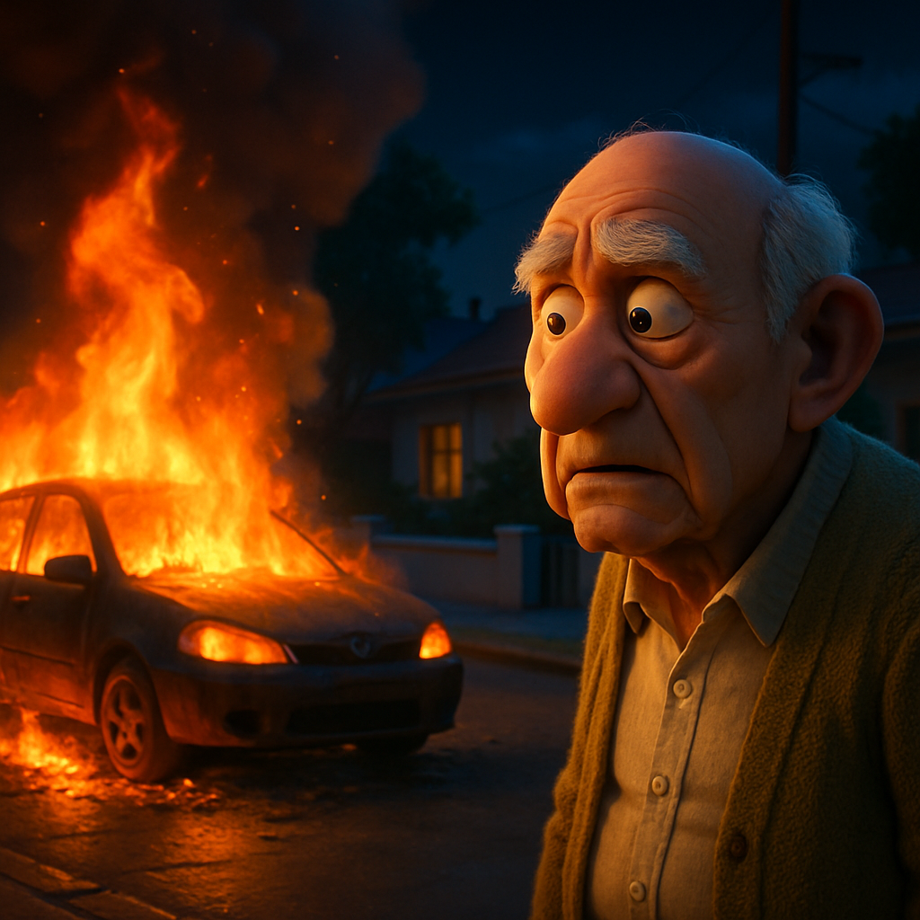 Ночью в районе Никосии загорелся автомобиль 71-летнего мужчины, в результате чего был нанесен значительный ущерб