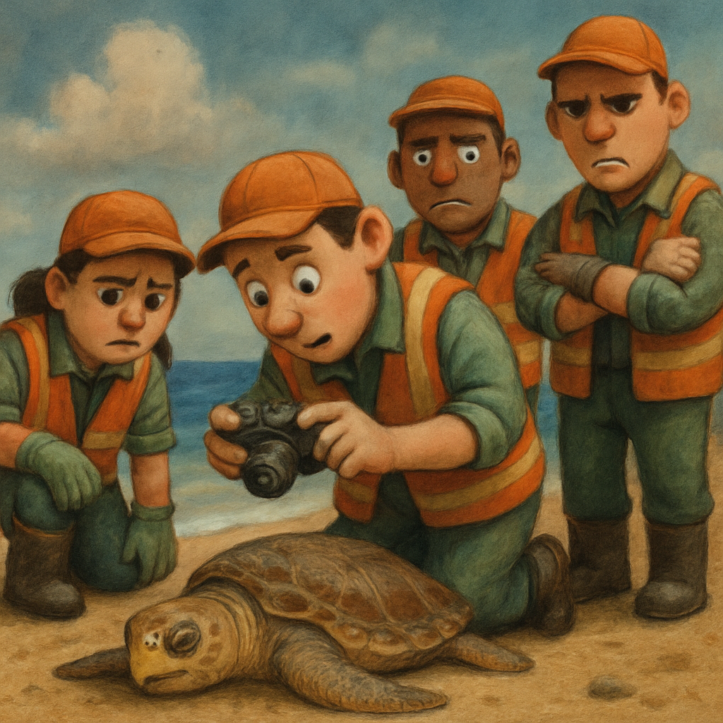 Four municipal employees will be charged after footage of mistreatment of a sea turtle, filmed by tourists on a Paphos beach