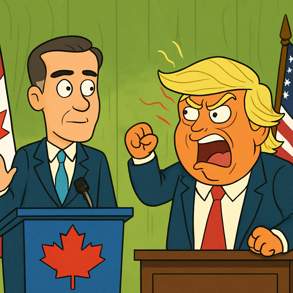 The president appeared to be lashing out in response to stark, high-profile remarks by Prime Minister Mark Carney of Canada that rejected Mr