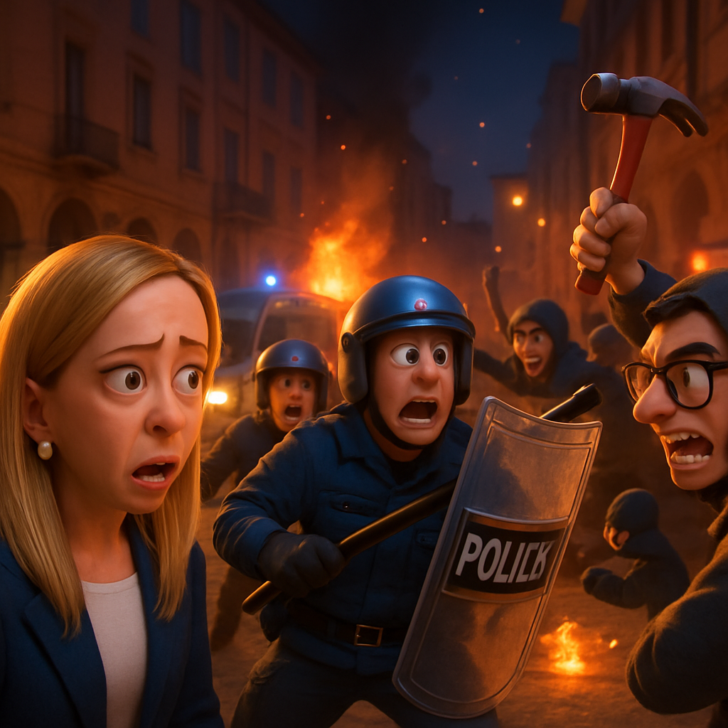 Italy is fast-tracking a security decree following violent clashes in Turin that injured over 100 officers, including an attack on a policeman with a hammer, which Prime Minister Giorgia Meloni said was "attempted murder"