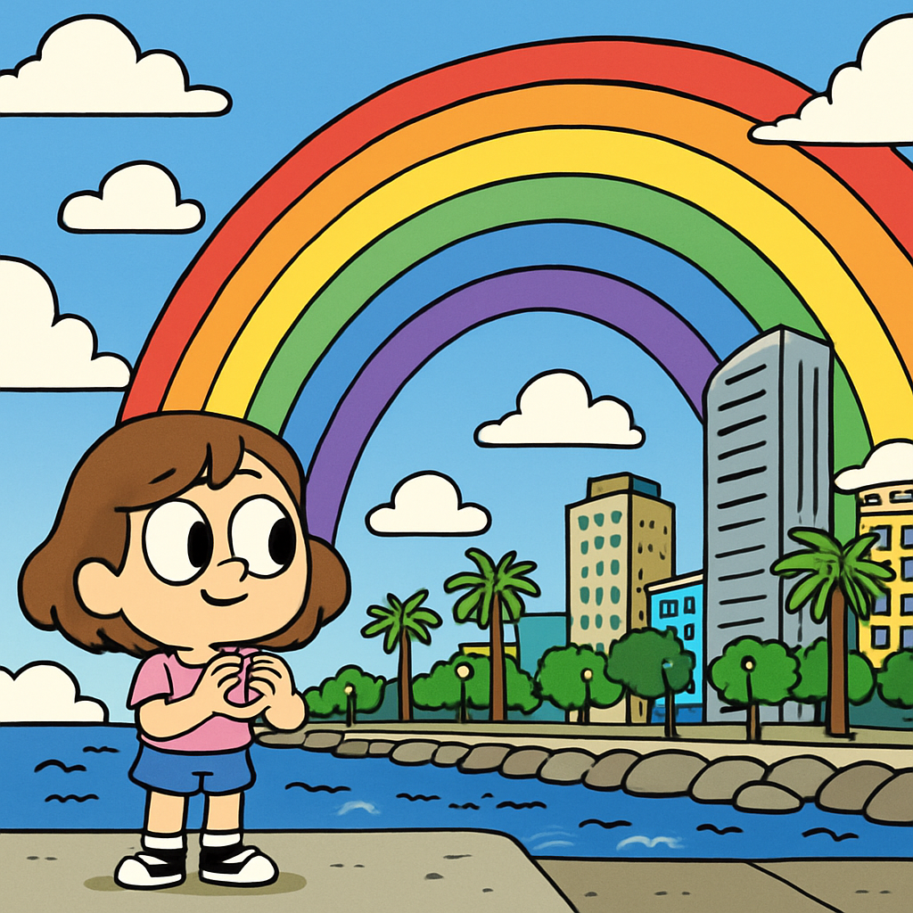 Сегодня Лимассол проснулся под радугу🫶🏻