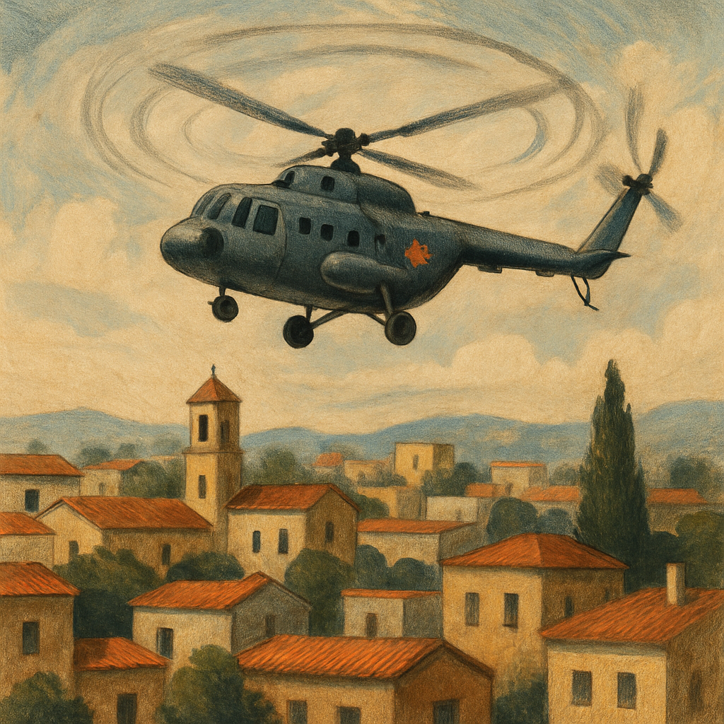 В районе Никосии в Агиос Дометиос зафиксировано кружение вертолета на разной высоте