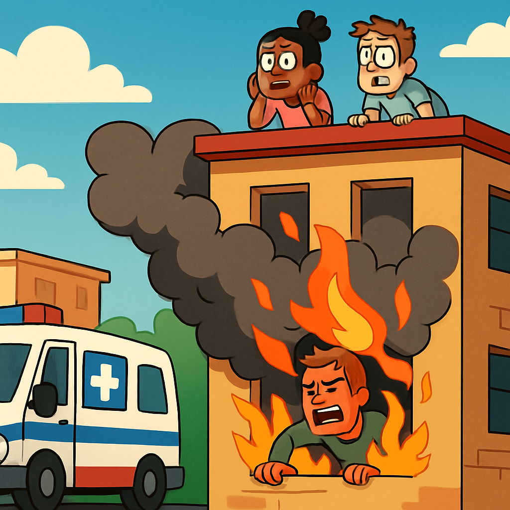 Один человек госпитализирован с ожогами в результате пожара, который произошел в жилом доме в Никосии