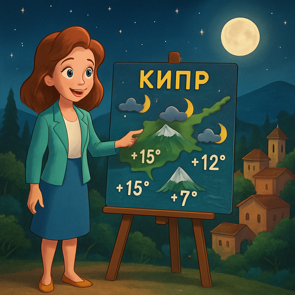 Низкое давление оказывает влияние на Кипр и сегодня ночью температура понизится до +12С в глубине страны, +15С на побережье и +7С в горах